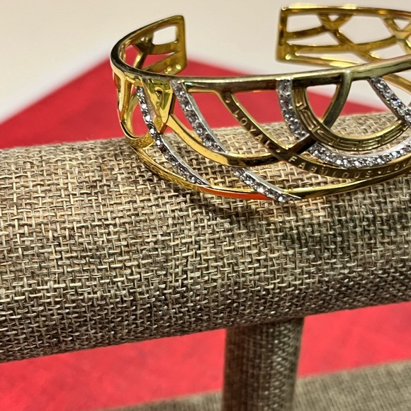 SIMONE I SMITH LOVED VINTAGE AUTHENTIC 18K GOLD OVER STERLING SILVER BRACELET - Picture 13 of 15